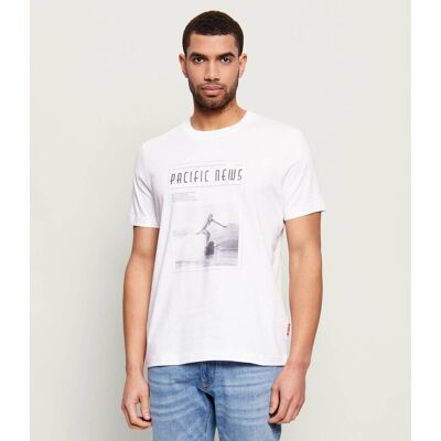 Joop! Jeans T-shirt JJJ-Laulea Regular Fit biały XL Joop! Jeans T-shirt JJJ-Laulea Regular Fit biały XL