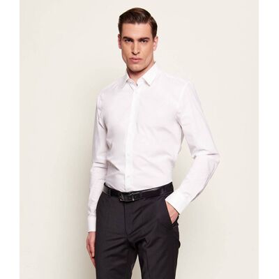 HUGO Koszula Elisha02 102 Extra slim fit biały 40 HUGO Koszula Elisha02 102 Extra slim fit biały 40