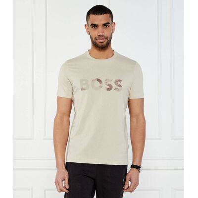 Boss GREEN T-shirt Glamping Regular Fit beżowy M Boss GREEN T-shirt Glamping Regular Fit beżowy M