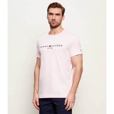 Tommy Hilfiger T-shirt Slim Fit pudrowy róż S Tommy Hilfiger T-shirt Slim Fit pudrowy róż S