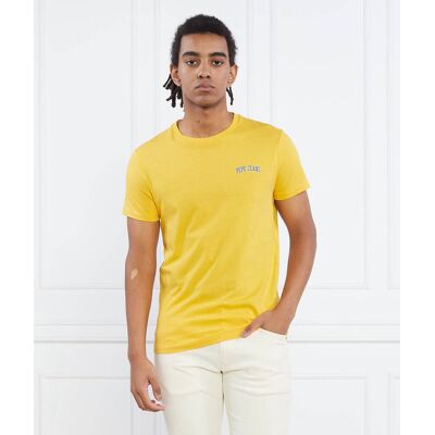 Pepe Jeans London T-shirt Regular Fit musztardowy L Pepe Jeans London T-shirt Regular Fit musztardowy L