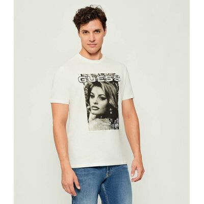 Guess T-shirt Regular Fit ecru M Guess T-shirt Regular Fit ecru M