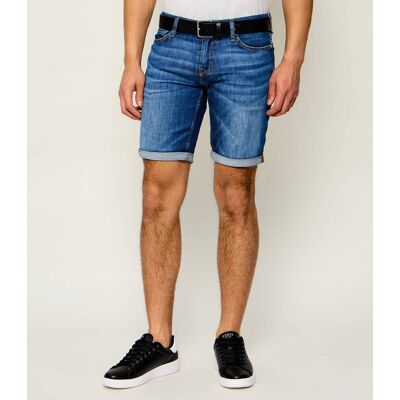 Guess Jeansowe szorty Sonny Slim Fit z dodatkiem lnu niebieski 36 Guess Jeansowe szorty Sonny Slim Fit z dodatkiem lnu niebieski 36