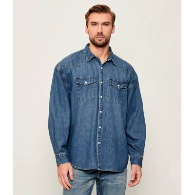 AllSaints Jeansowa koszula FENTON Relaxed fit niebieski L AllSaints Jeansowa koszula FENTON Relaxed fit niebieski L