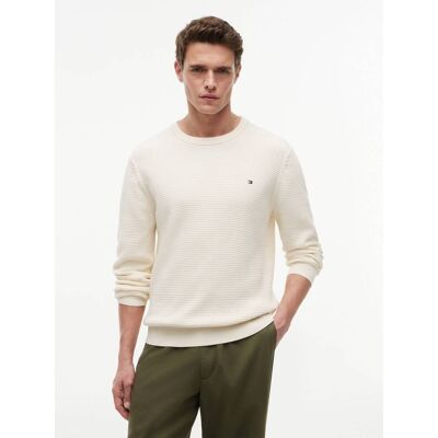 Tommy Hilfiger Sweter SEASONAL Regular Fit kremowy S Tommy Hilfiger Sweter SEASONAL Regular Fit kremowy S