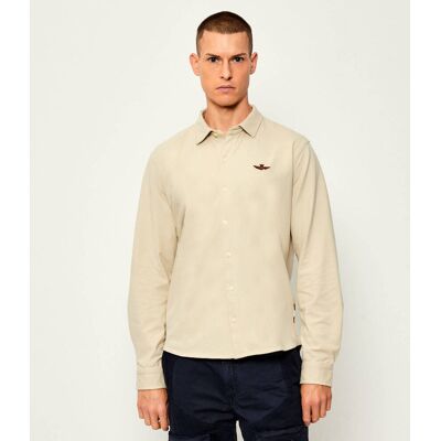 Aeronautica Militare Koszula Regular Fit beżowy L Aeronautica Militare Koszula Regular Fit beżowy L