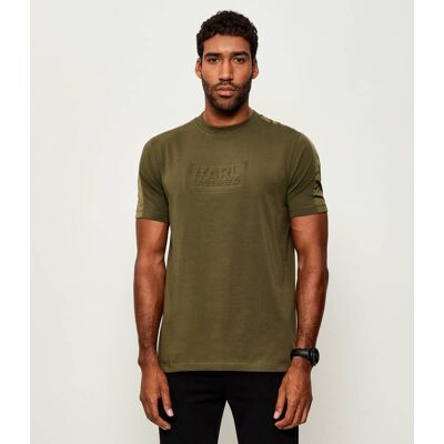 Karl Lagerfeld T-shirt Regular Fit oliwkowy L Karl Lagerfeld T-shirt Regular Fit oliwkowy L