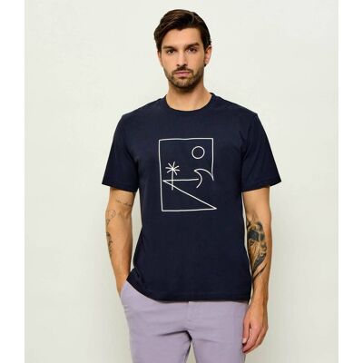 Joop! Jeans T-shirt Makoa Regular Fit granatowy M Joop! Jeans T-shirt Makoa Regular Fit granatowy M