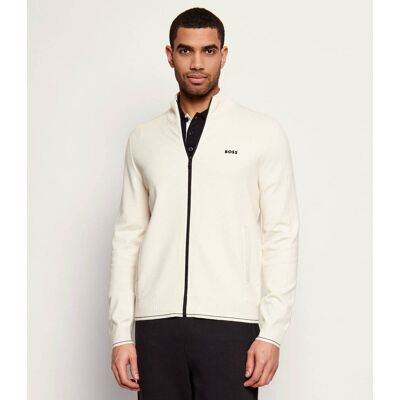 Boss GREEN Sweter KN_League FZ Regular Fit beżowy XXL Boss GREEN Sweter KN_League FZ Regular Fit beżowy XXL