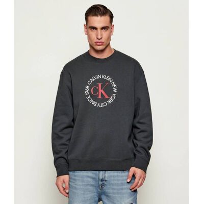 Calvin Klein Jeans Bluza Relaxed fit grafitowy M Calvin Klein Jeans Bluza Relaxed fit grafitowy M