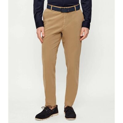 Boss BLACK Spodnie chino H-Kane1 Modern fit beżowy 34/32 Boss BLACK Spodnie chino H-Kane1 Modern fit beżowy 34/32