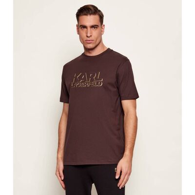 Karl Lagerfeld T-shirt Regular Fit brązowy XL Karl Lagerfeld T-shirt Regular Fit brązowy XL