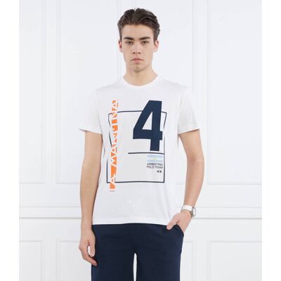 La Martina T-shirt Regular Fit biały L La Martina T-shirt Regular Fit biały L