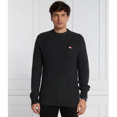 Tommy Jeans Sweter TONAL XS BADGE Regular Fit grafitowy M Tommy Jeans Sweter TONAL XS BADGE Regular Fit grafitowy M