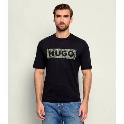Hugo Blue T-shirt Nerpient Regular Fit czarny XS Hugo Blue T-shirt Nerpient Regular Fit czarny XS