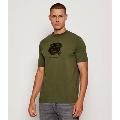 Karl Lagerfeld T-shirt Regular Fit oliwkowy XXXL Karl Lagerfeld T-shirt Regular Fit oliwkowy XXXL