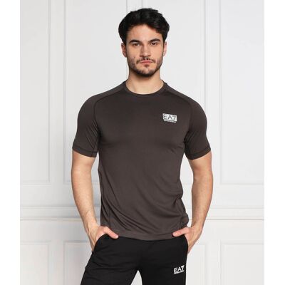 EA7 T-shirt Regular Fit grafitowy L EA7 T-shirt Regular Fit grafitowy L
