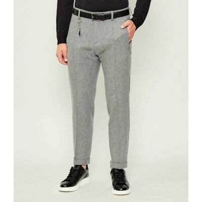 Paul&Shark; Wełniane spodnie chino Regular Fit z dodatkiem kaszmiru szary 54 Paul&Shark; Wełniane spodnie chino Regular Fit z dodatkiem kaszmiru szary 54