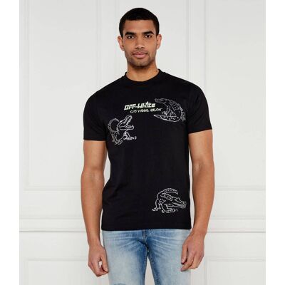OFF-WHITE T-shirt PARADIS Slim Fit czarny L OFF-WHITE T-shirt PARADIS Slim Fit czarny L