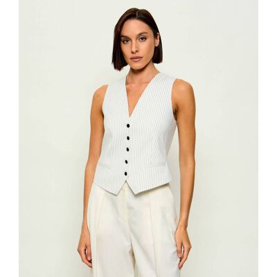 HUGO Kamizelka Aumare Slim Fit biały 36 HUGO Kamizelka Aumare Slim Fit biały 36