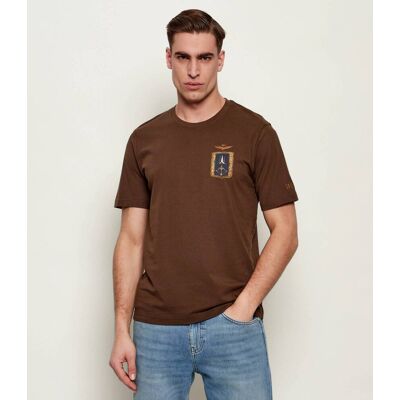 Aeronautica Militare T-shirt Regular Fit brązowy L Aeronautica Militare T-shirt Regular Fit brązowy L