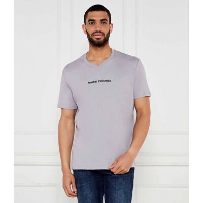 Giorgio Armani Exchange T-shirt Regular Fit fioletowy M Giorgio Armani Exchange T-shirt Regular Fit fioletowy M