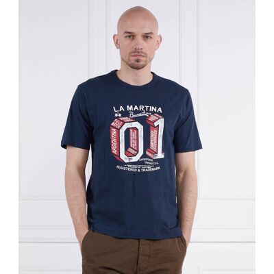 La Martina T-shirt Verrol Regular Fit granatowy M La Martina T-shirt Verrol Regular Fit granatowy M