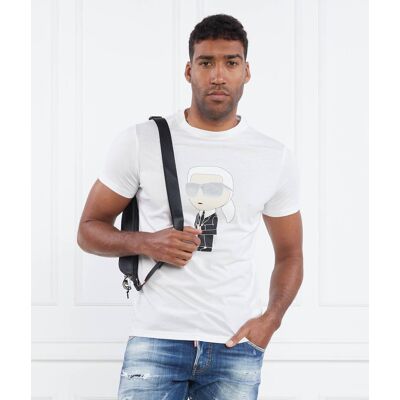 Karl Lagerfeld T-shirt CREWNECK Slim Fit biały XXL Karl Lagerfeld T-shirt CREWNECK Slim Fit biały XXL