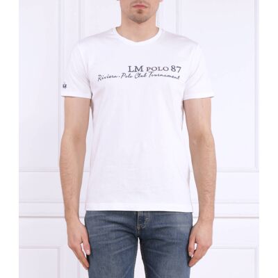 La Martina T-shirt Regular Fit biały XXL La Martina T-shirt Regular Fit biały XXL
