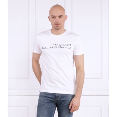 La Martina T-shirt Regular Fit biały S La Martina T-shirt Regular Fit biały S