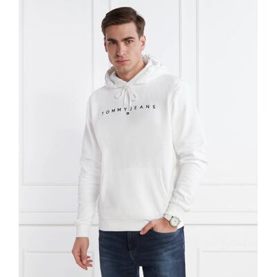 Tommy Jeans Bluza LINEAR LOGO HOODIE EXT Regular Fit biały XL Tommy Jeans Bluza LINEAR LOGO HOODIE EXT Regular Fit biały XL