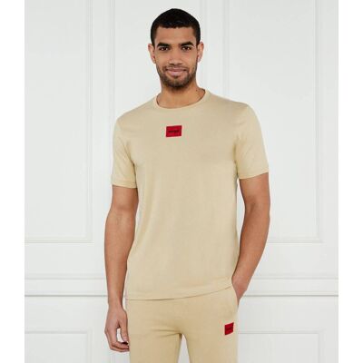 HUGO T-shirt Diragolino212 Regular Fit beżowy XL HUGO T-shirt Diragolino212 Regular Fit beżowy XL