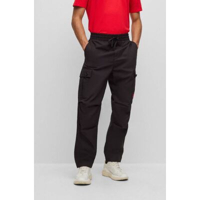 HUGO Spodnie cargo Garlo233 Regular Fit czarny 52 HUGO Spodnie cargo Garlo233 Regular Fit czarny 52