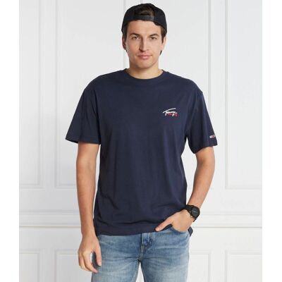 Tommy Jeans T-shirt SMALL FLAG Classic fit granatowy S Tommy Jeans T-shirt SMALL FLAG Classic fit granatowy S