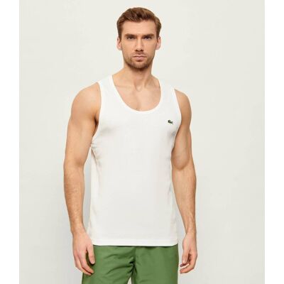 Lacoste Tank top Slim Fit kremowy XXL Lacoste Tank top Slim Fit kremowy XXL