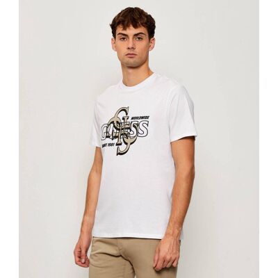 Guess T-shirt DROP SHADOW Regular Fit biały L Guess T-shirt DROP SHADOW Regular Fit biały L