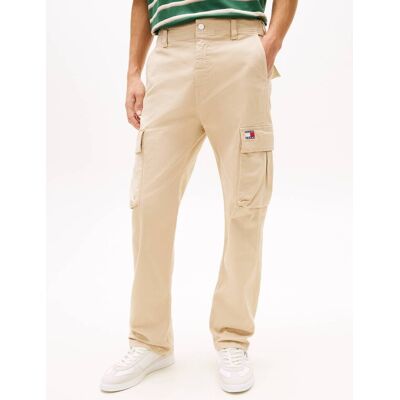Tommy Jeans Spodnie cargo OTIS Regular Fit beżowy 33/32 Tommy Jeans Spodnie cargo OTIS Regular Fit beżowy 33/32