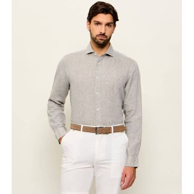 Joop! Lniana koszula Pai Slim Fit szary 43 Joop! Lniana koszula Pai Slim Fit szary 43