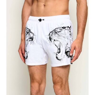 Plein Sport Szorty kąpielowe Slim Fit biały XL Plein Sport Szorty kąpielowe Slim Fit biały XL