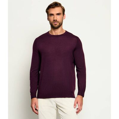 TIGER OF SWEDEN Wełniany sweter Connor Regular Fit bordowy M TIGER OF SWEDEN Wełniany sweter Connor Regular Fit bordowy M