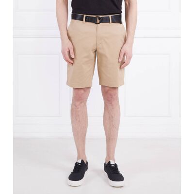 Calvin Klein Szorty chino + pasek MODERN TWILL Slim Fit beżowy 31 Calvin Klein Szorty chino + pasek MODERN TWILL Slim Fit beżowy 31
