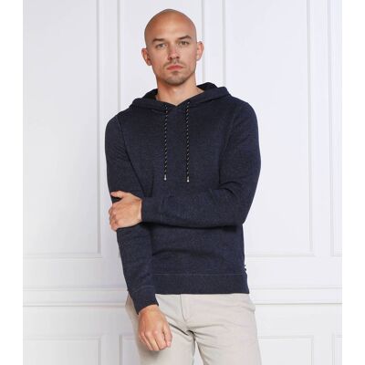 Boss BLACK Bluza Fivo Regular Fit z dodatkiem wełny granatowy S Boss BLACK Bluza Fivo Regular Fit z dodatkiem wełny granatowy S