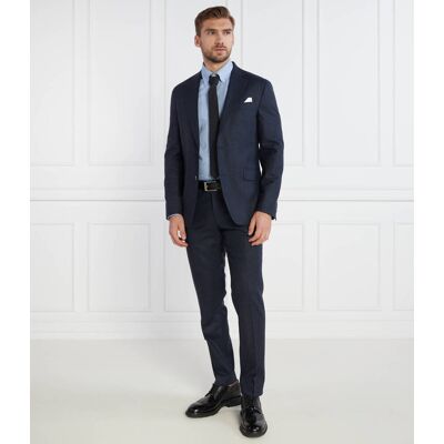 Oscar Jacobson Wełniany garnitur Regular Fit granatowy 52 Oscar Jacobson Wełniany garnitur Regular Fit granatowy 52
