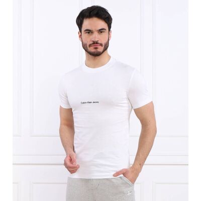 Calvin Klein Jeans T-shirt INSTITUTIONAL Regular Fit biały XL Calvin Klein Jeans T-shirt INSTITUTIONAL Regular Fit biały XL