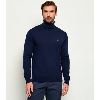 Aeronautica Militare Wełniany golf Regular Fit granatowy XXL Aeronautica Militare Wełniany golf Regular Fit granatowy XXL