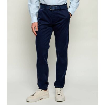 Boss ORANGE Spodnie chino Schino-Taber Tapered fit granatowy 33/34 Boss ORANGE Spodnie chino Schino-Taber Tapered fit granatowy 33/34