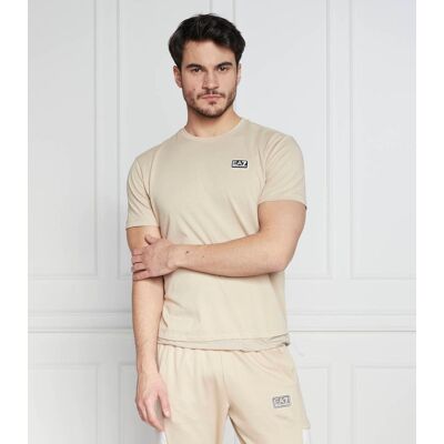 EA7 T-shirt Regular Fit piaskowy L EA7 T-shirt Regular Fit piaskowy L