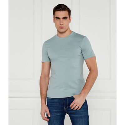 Guess T-shirt AIDY Slim Fit błękitny XXL Guess T-shirt AIDY Slim Fit błękitny XXL