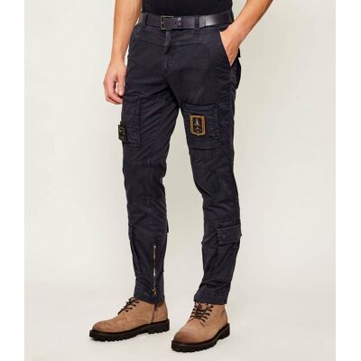 Aeronautica Militare Spodnie cargo Regular Fit granatowy 54 Aeronautica Militare Spodnie cargo Regular Fit granatowy 54