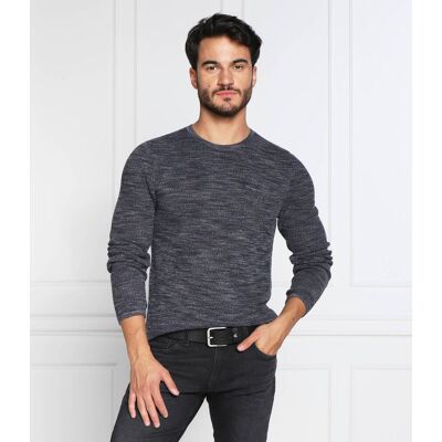Joop! Jeans Sweter Regular Fit granatowy XXL Joop! Jeans Sweter Regular Fit granatowy XXL